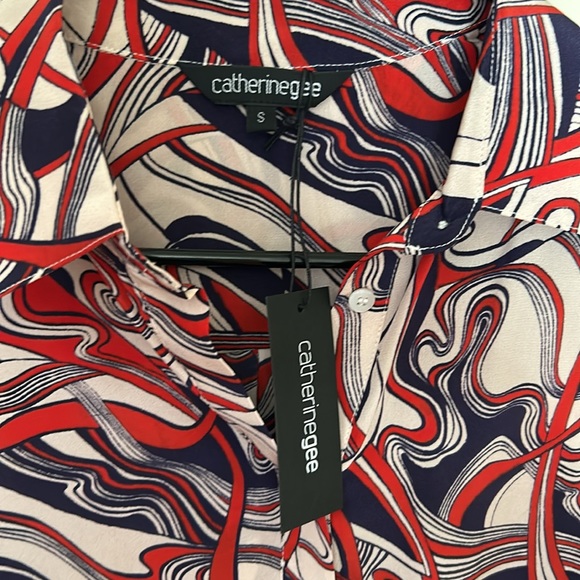 Catherine Gee Sophie Printed Silk Blouse - Picture 4 of 5